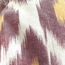 Silk Waterwave Taffeta Ikat Burgundy Yellow Cushion Cover 45 X 45cm - thumbnail 3