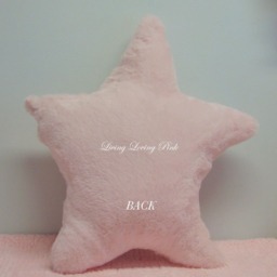 Sweet Handmade Shabby Cottage Chic Pink Ribbon Roses Soft Fur Star Pillow Ooak Bed Chair - thumbnail 4