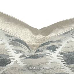 Sahco Dumas Luxury Designer Plain Cream Grey Textured Satin Cushion Pillow Cover - thumbnail 4
