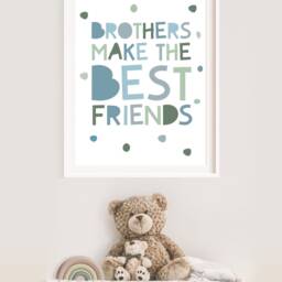 Boys Nursery Prints, Brother Bedroom Sibling Wall Art, Playroom Decor - thumbnail 2