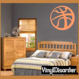 Basketball Ball Vinyl Wall Decal Or Car Sticker - Basketballmc008Et - thumbnail 1