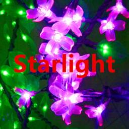 960Pcs Leds 6Ft Led Bush Light Cherry Blossom Tree Christmas Pink Large Flower + Green Leaf Outdoor/Indoor Use Rainproof - thumbnail 3