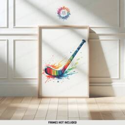 Custom Hockey Poster Set - 3 Colourful Prints - Boys Bedroom Decor Personalised Kids Room Artwork Print Wall Art Gift - thumbnail 3