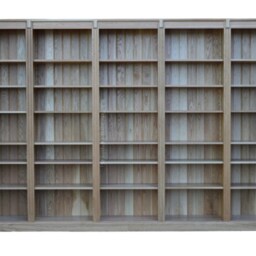Solid Oak Bookcase, Heavy Duty Library Shelving Unit, Traditional Style Bookshelves - thumbnail 3