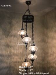 Chandelier With 5 Cracked Globes - Water Drop Model , Id147 - thumbnail 1