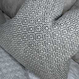 Handmade Pillow Cover - Grey Throw Cover, Cushion For Sofa, Chair Or Window Seat, Designer Sanderson Fabric, Linden - thumbnail 2