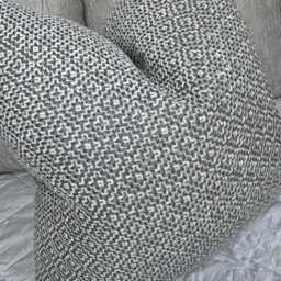 Handmade Pillow Cover - Grey Throw Cover, Cushion For Sofa, Chair Or Window Seat, Designer Sanderson Fabric, Linden - thumbnail 3
