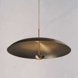 Mid Century Brass Chandelier, Patina Sputnik Style - thumbnail 3