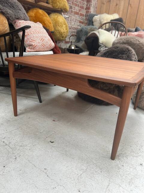 Vintage Mid Century Square Danish Coffee Table, By Ib Kofod Larsen , 1960's Teak Table Wood Table, Design - image 1