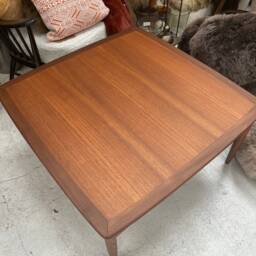 Vintage Mid Century Square Danish Coffee Table, By Ib Kofod Larsen , 1960's Teak Table Wood Table, Design - thumbnail 2