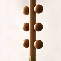 Mid Century Modern Maple Brass Pendant Light Ceiling Wood Gold Fixture Lamp Bedroom Lighting Kitchen - thumbnail 4