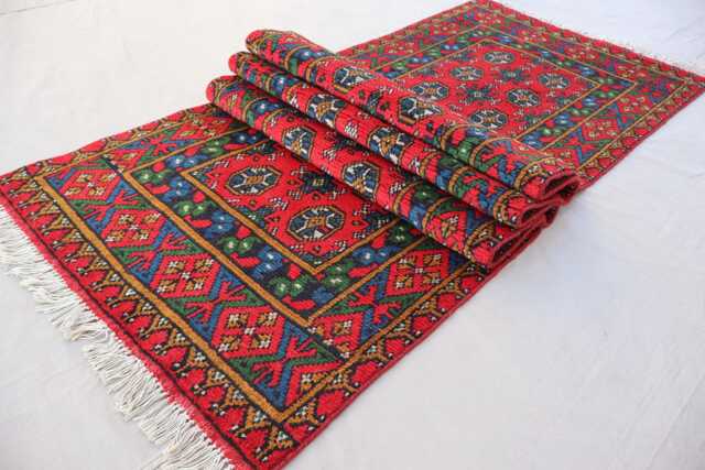 10 Ft Multicolor Runner Rug, 2'5x9'5 Turkmen Traditional Oriental Afghan Handmade Wool Natural Veg Dyes Hallway - image 1