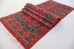 10 Ft Multicolor Runner Rug, 2'5x9'5 Turkmen Traditional Oriental Afghan Handmade Wool Natural Veg Dyes Hallway
