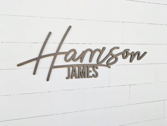 Custom Wood Name Sign Nursery Decor, Baby Room Art - Kids Sign For Wall - image 1