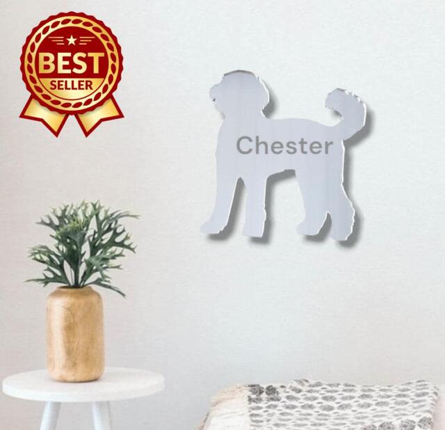 Personalized Dog Breed Acrylic Mirror Custom Engraved Pet Wall Art - image 1