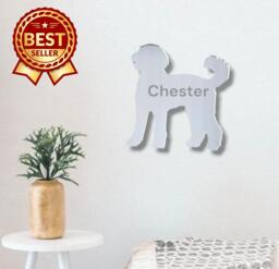 Personalized Dog Breed Acrylic Mirror Custom Engraved Pet Wall Art - thumbnail 1