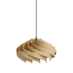 Natural Birch Wood Pendant Light - Handmade Scandinavian Ceiling Lamp Shadow Art Wooden Chandelier For Dining Room, Majesty By Sonliner - thumbnail 3