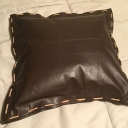 Genuine Leather Pillow - thumbnail 2
