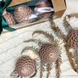 Christmas Candle Set, Pine Cone Candles, Christmas Decorative Candle, White Christmas Candles, Chritmas Gift Idea, Chritmas Table Decoration - thumbnail 3
