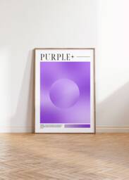 Purple Aura Print Poster - Abstract Gradient Retro Tranquil Spiritual Energy Modern Art Living Room - thumbnail 1