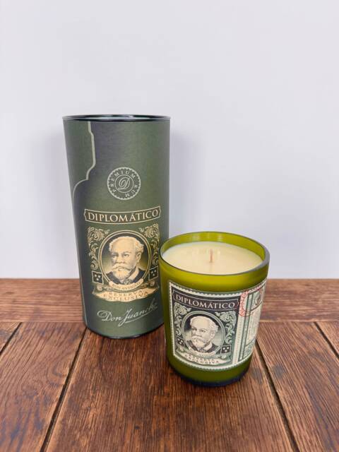Diplomatico Rum Bottle Candle - Rock Salt & Driftwood Scented Soy Wax Gift Tube - image 1