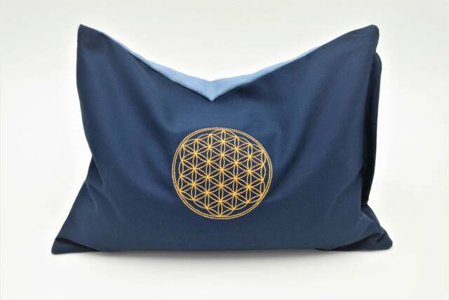 Energy Pillow Navy With The Flower Of Life - image 1