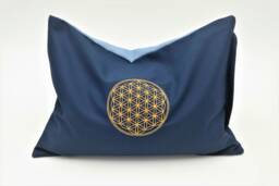 Energy Pillow Navy With The Flower Of Life