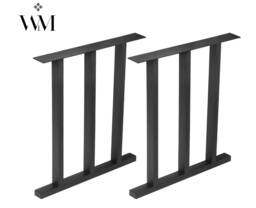 Iii Shape Black Steel Table Legs Dining, Kitchen, Meeting - Set Of 2