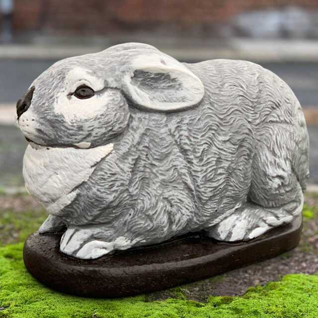 Concrete Rabbit Figurine Outdoor Bunny Garden Statue Stone Animal Sculpture Handmade Decor Cement Ornament Rabbit Lover Gift - image 1
