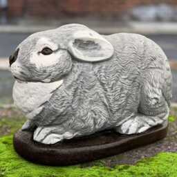 Concrete Rabbit Figurine Outdoor Bunny Garden Statue Stone Animal Sculpture Handmade Decor Cement Ornament Rabbit Lover Gift - thumbnail 1