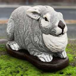 Concrete Rabbit Figurine Outdoor Bunny Garden Statue Stone Animal Sculpture Handmade Decor Cement Ornament Rabbit Lover Gift - thumbnail 2