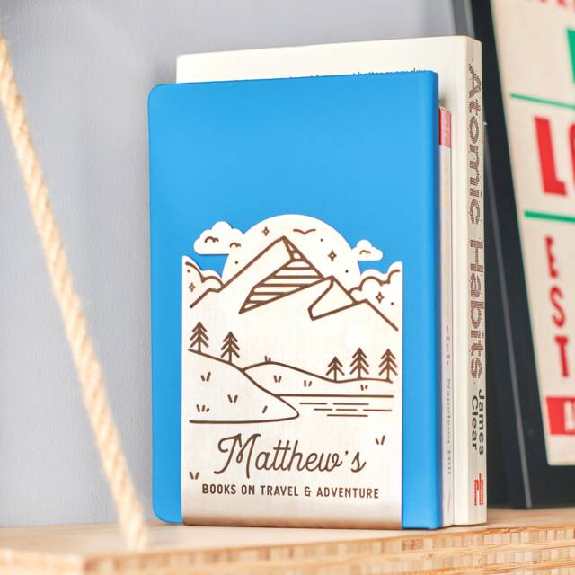 Personalised Travel & Adventure Metal Bookends