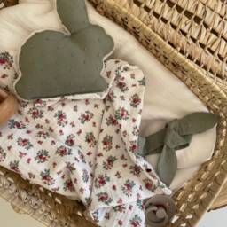 Billie Cuddly Toy With A Little Bunny & Pacifier Clip, Plush Toy, Flat Baby, Newborn Gift, Baby - thumbnail 3