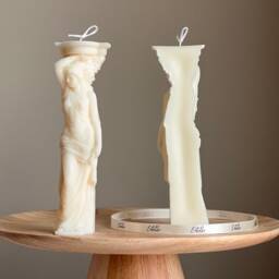 Caryatid Soy Candle Greek Column Woman Statue Candle - thumbnail 2