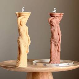 Caryatid Soy Candle Greek Column Woman Statue Candle
