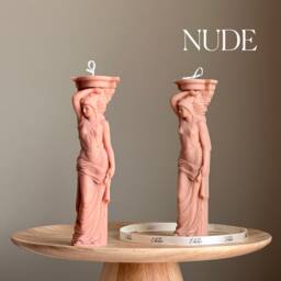 Caryatid Soy Candle Greek Column Woman Statue Candle - thumbnail 3