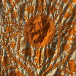 Handcrafted Cotton Suzani Throw Blanket - Ethnic Embroidered Home Decor Piece - thumbnail 2