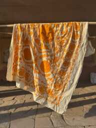 Handcrafted Cotton Suzani Throw Blanket - Ethnic Embroidered Home Decor Piece - thumbnail 1