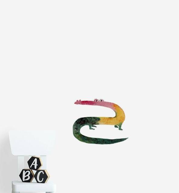 Crocodile Wall Sticker Decal - Kids Stickers, Animals Childrens Decals, Art, Room, Girl, Boy