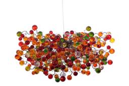 Large Hanging Chandeliers With Warm Color Bubbles For Decorate Living Room - thumbnail 1