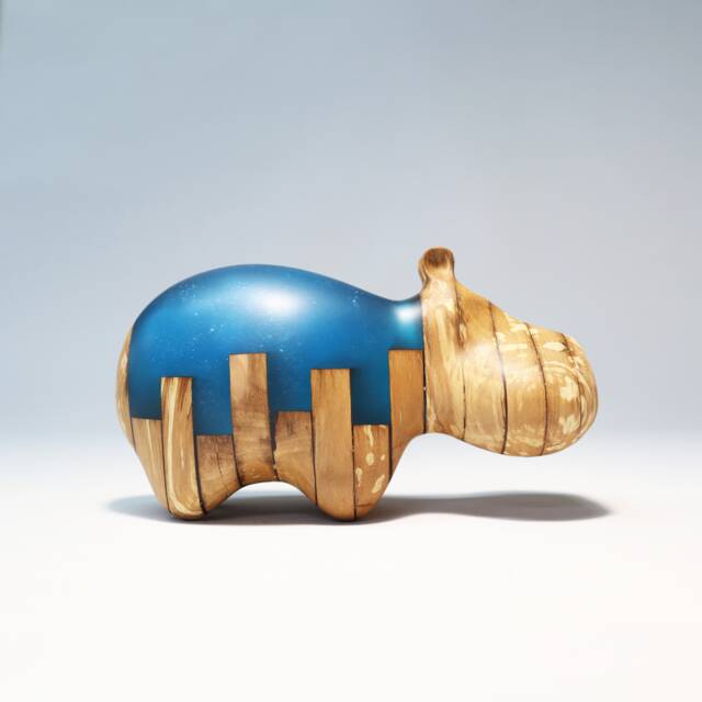 Duo Hippopotamus Sculpture - 6 - image 1