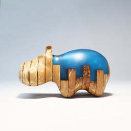 Duo Hippopotamus Sculpture - 6 - thumbnail 3