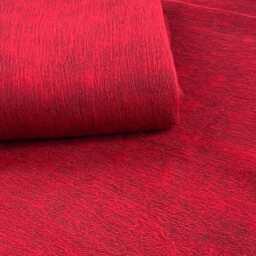 Soft Warm Handmade Twoyak Wool Blanket Red & Rustorange Oversized Meditation Shawl Nepal - thumbnail 4
