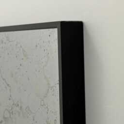 Moon Antique Silver Tinted Wall Mirror - Black Metal Frame - thumbnail 3