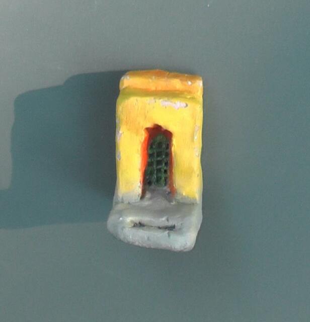 Middle Eastern Doorway - Wall Sculpture, Outdoor, Desk, Aquarium. Acrylic Paint On Polymer Clay - image 1
