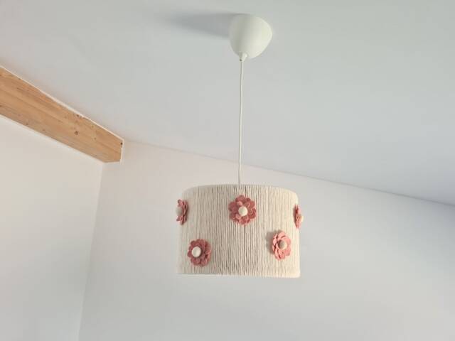 Daisy Flower Lampshade Boho Girl Nursery Chandelier - image 1