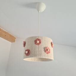 Daisy Flower Lampshade Boho Girl Nursery Chandelier - thumbnail 3