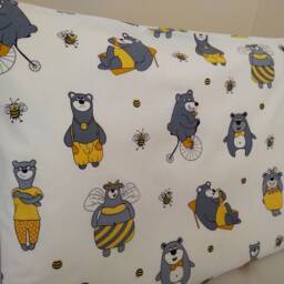 Teddy Bear & Bees Pillowcase, Cotton Bedding Set - thumbnail 4