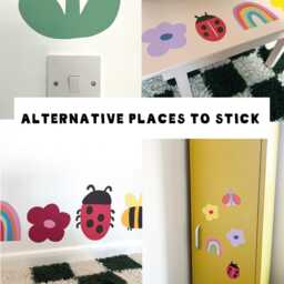 Colorful Cat Fabric Wall Decals Kids Nursery Decor - thumbnail 3