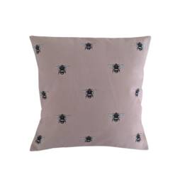 "Cushion Cover in Clarke & Abeja Bumble Bee Blush Pink 14"" 16"" 18"" 20"" 22"" 24" - thumbnail 1